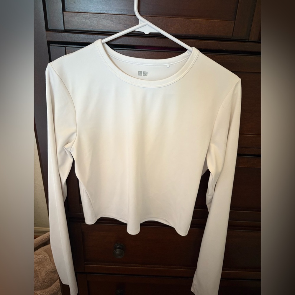 Uniqlo long sleeve white top